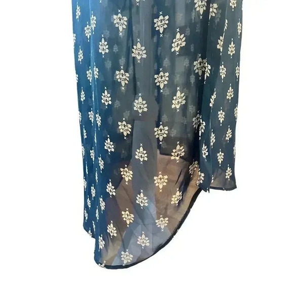 BONGO sheer patterened shirt dress size xl - Picture 9 of 10